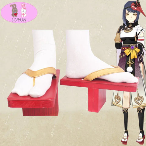 Produktbild von Kujo Sara Cosplay Schuhe – Der Stolz des Tengu-Kriegers in der Farbe Clogs, Größe 43 - Jetzt erhältlich bei Tarduu.