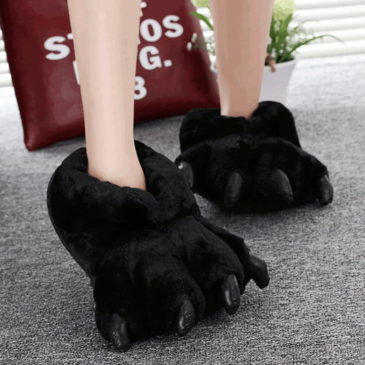 Unisex Paw Slippers med Kløer – Fluffy Chunky Slippers