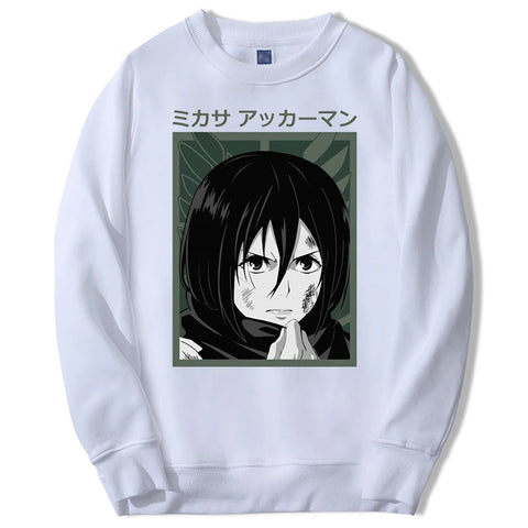 Produktbild von Attack on Titan Pullover – Mikasa Ackerman Solo Edition in der Farbe Gray, Größe S - Jetzt erhältlich bei Tarduu.