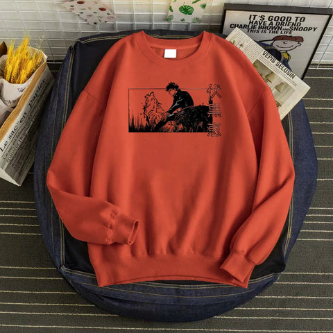 Produktbild von Jujutsu Kaisen Hoodie – Fushiguro Megumi Edition in der Farbe Red, Größe M - Jetzt erhältlich bei Tarduu.