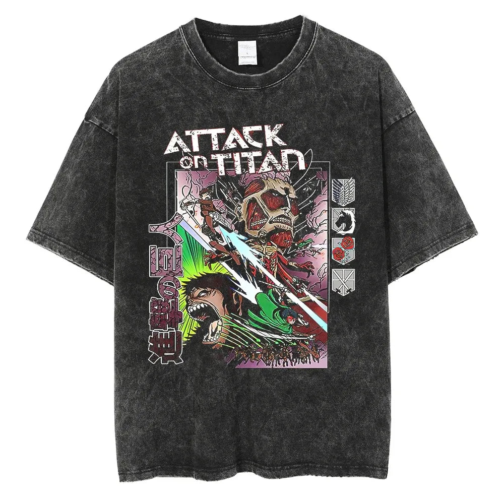 Produktbild von Attack on Titan Charakter T-Shirt – Stylisher Look in verschiedenen Farben in der Farbe 27, Größe L - Jetzt erhältlich bei Tarduu.