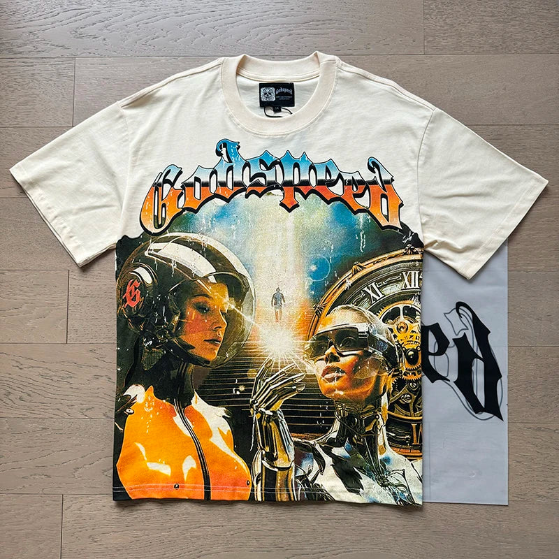 Godspeed T-shirt – Amerikaanse High Street Mode