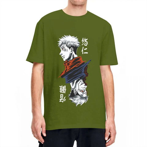 Produktbild von Yuji vs. Sukuna - Jujutsu Kaisen Charakter-T-Shirt in der Farbe black, Größe 4XL - Jetzt erhältlich bei Tarduu.