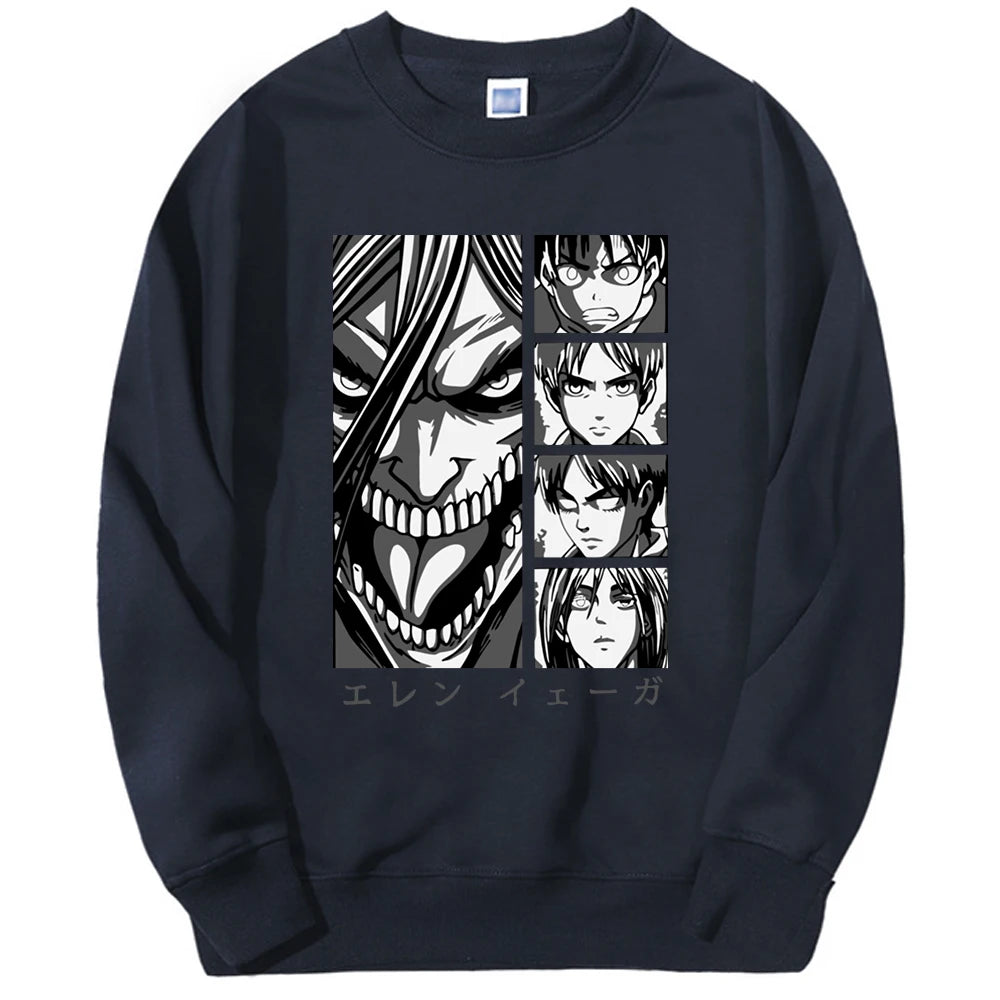 Produktbild von Attack on Titan Pullover – Eren in Titan-Form Edition in der Farbe Yellow, Größe XXL - Jetzt erhältlich bei Tarduu.