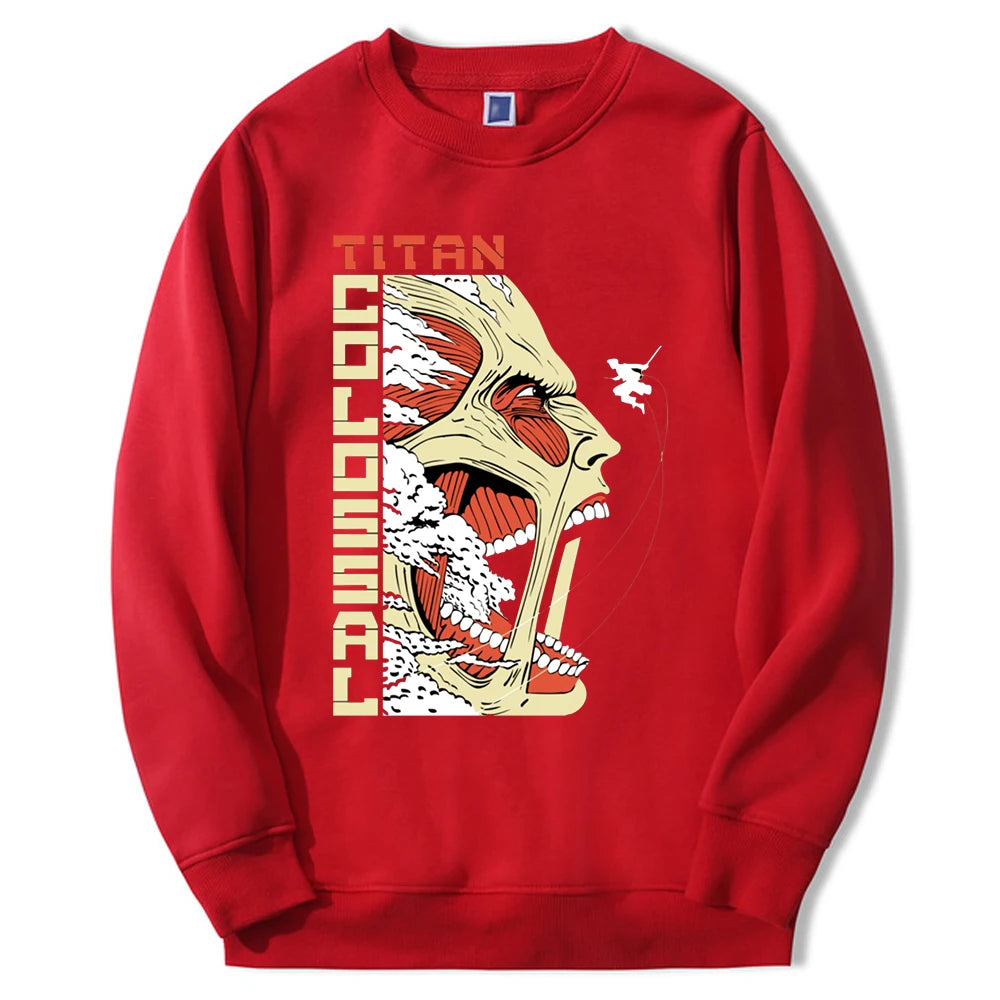 Produktbild von Attack on Titan Pullover – Bertholdt als Kolossaler Titan Edition in der Farbe Gray, Größe S - Jetzt erhältlich bei Tarduu.