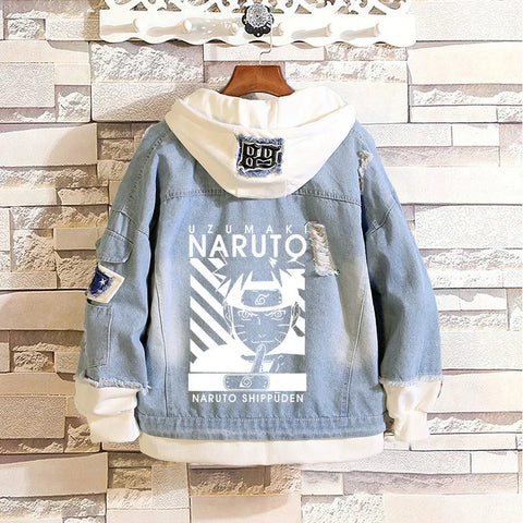 Produktbild von Naruto Shippuden Jeansjacke – Stilvoller Ninja-Look in der Farbe 33, Größe XL - Jetzt erhältlich bei Tarduu.