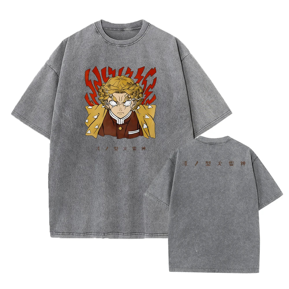 Produktbild von Demon Slayer T-Shirt – Zeige deine Fanliebe in der Farbe AF654C Khaki5, Größe XXL - Jetzt erhältlich bei Tarduu.