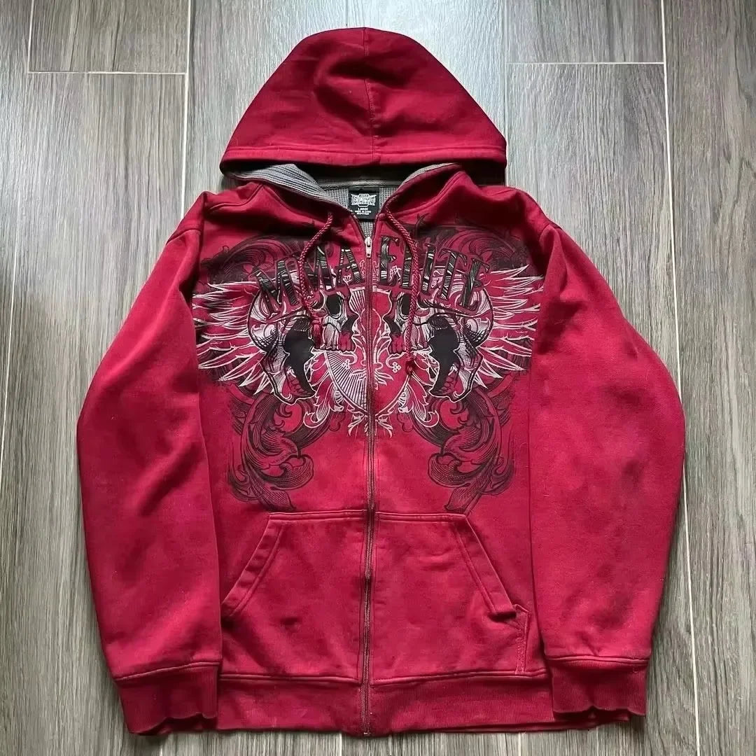 Sudadera con capucha estilo Y2K