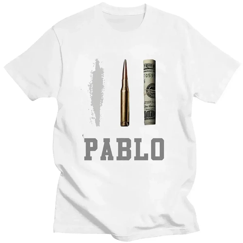 Camiseta con estampado de dinero de Pablo Escobar: estilo informal de calle