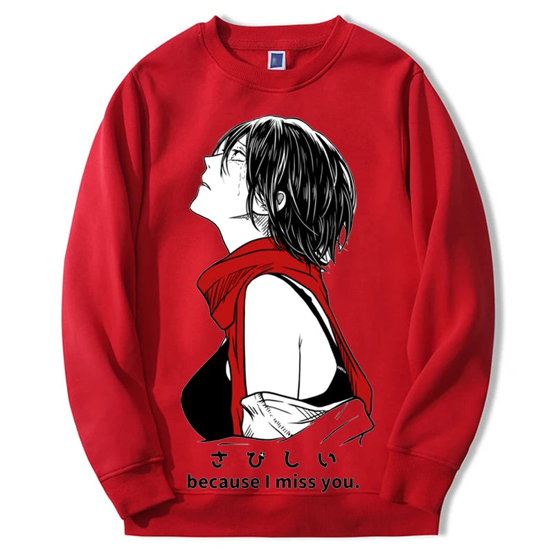 Produktbild von Attack on Titan Pullover – Mikasa Ackerman Edition in der Farbe Red, Größe L - Jetzt erhältlich bei Tarduu.