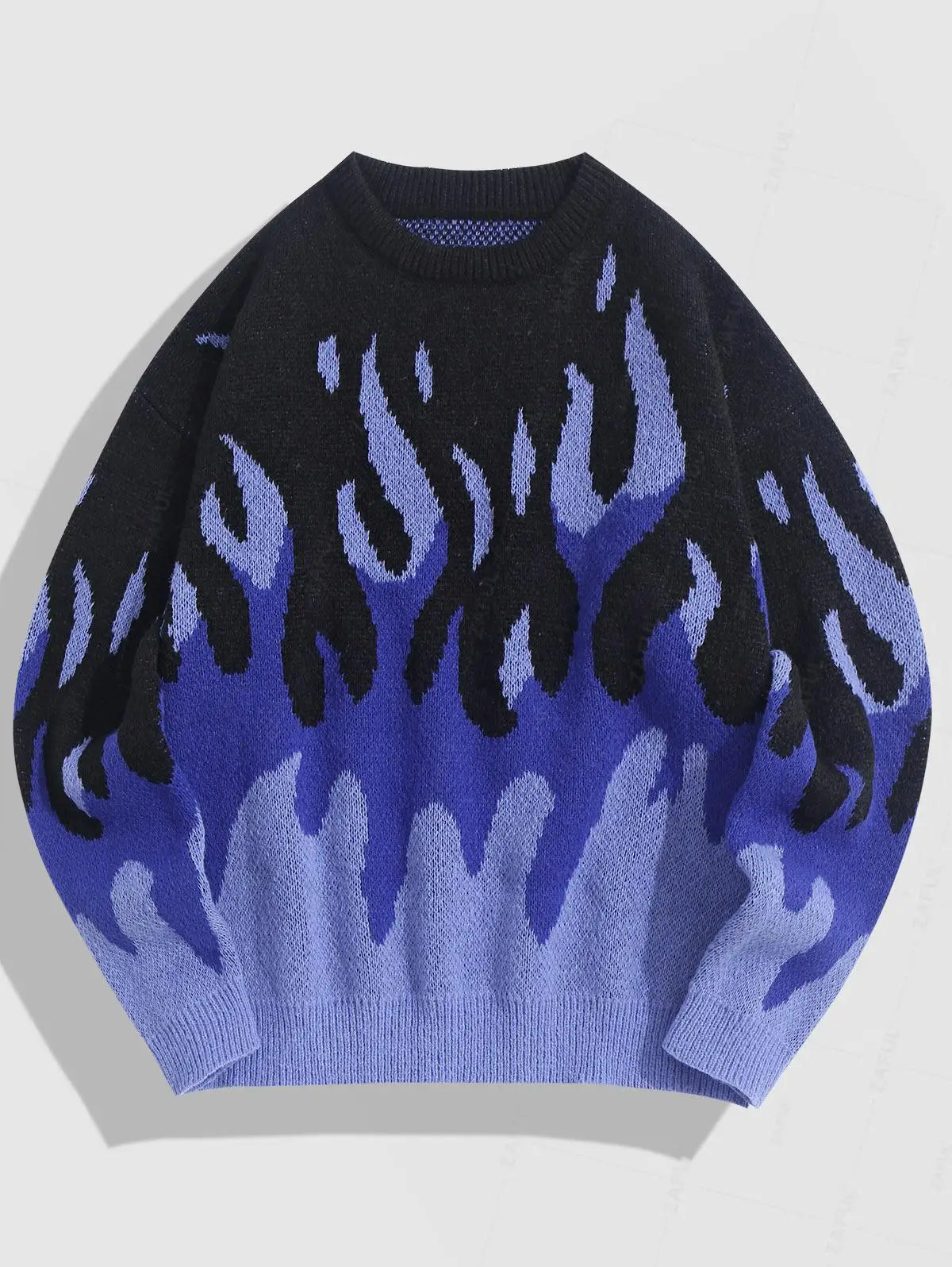 Maglione estetico Y2K con grafica Fire Flame