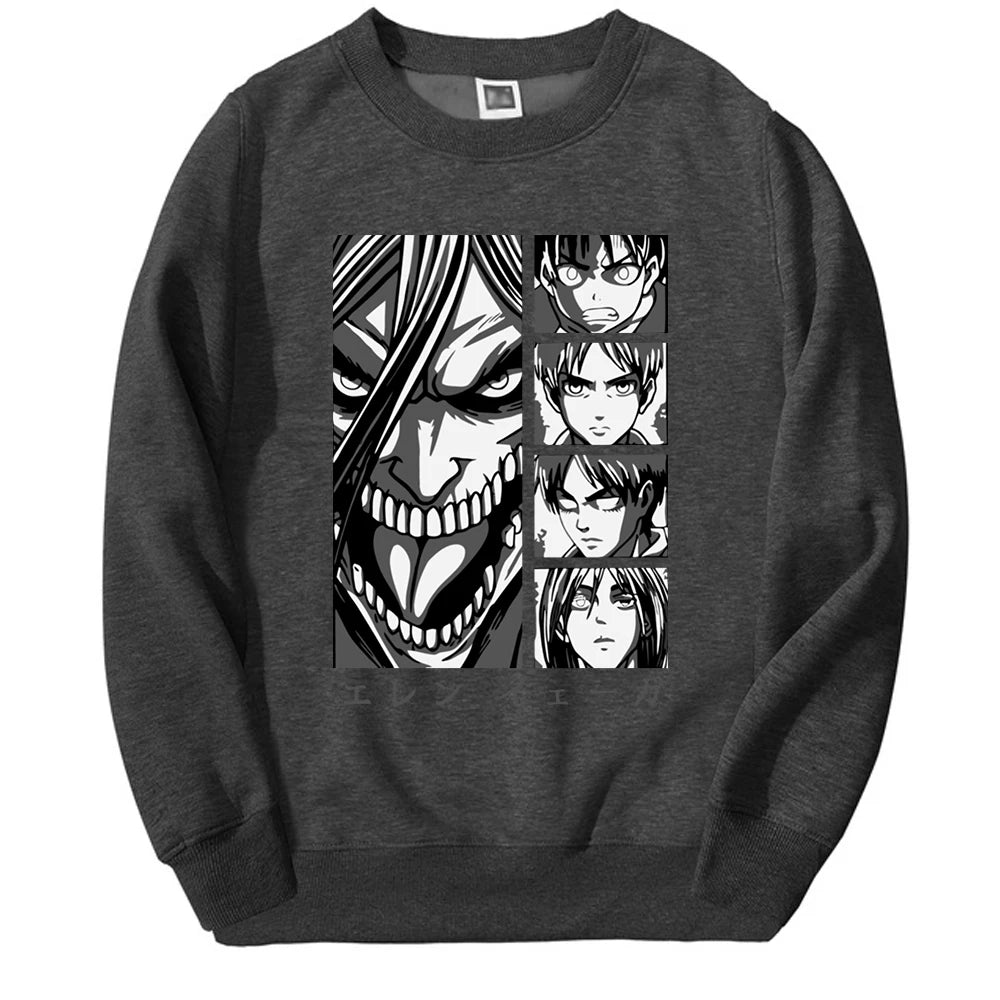 Produktbild von Attack on Titan Pullover – Eren in Titan-Form Edition in der Farbe White Solid, Größe XXXL - Jetzt erhältlich bei Tarduu.