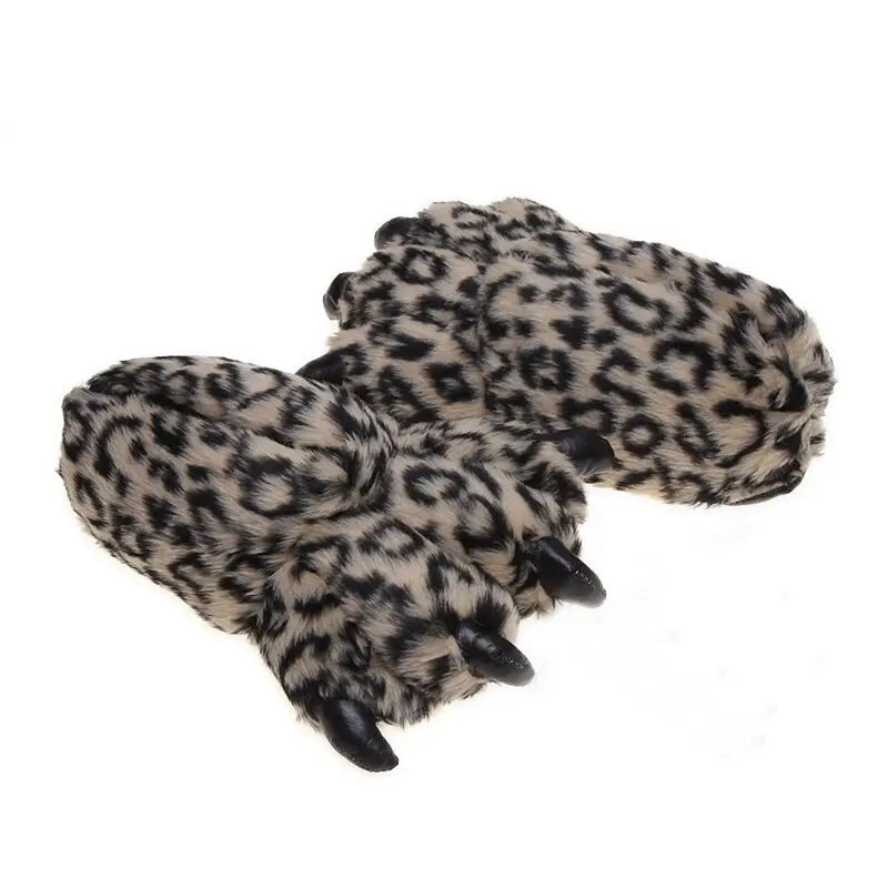 Unisex Paw Slippers med Kløer – Fluffy Chunky Slippers