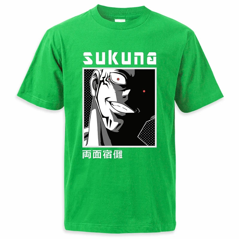 Produktbild von Jujutsu Kaisen T-Shirt – Sukuna Edition in der Farbe Gray, Größe XL - Jetzt erhältlich bei Tarduu.