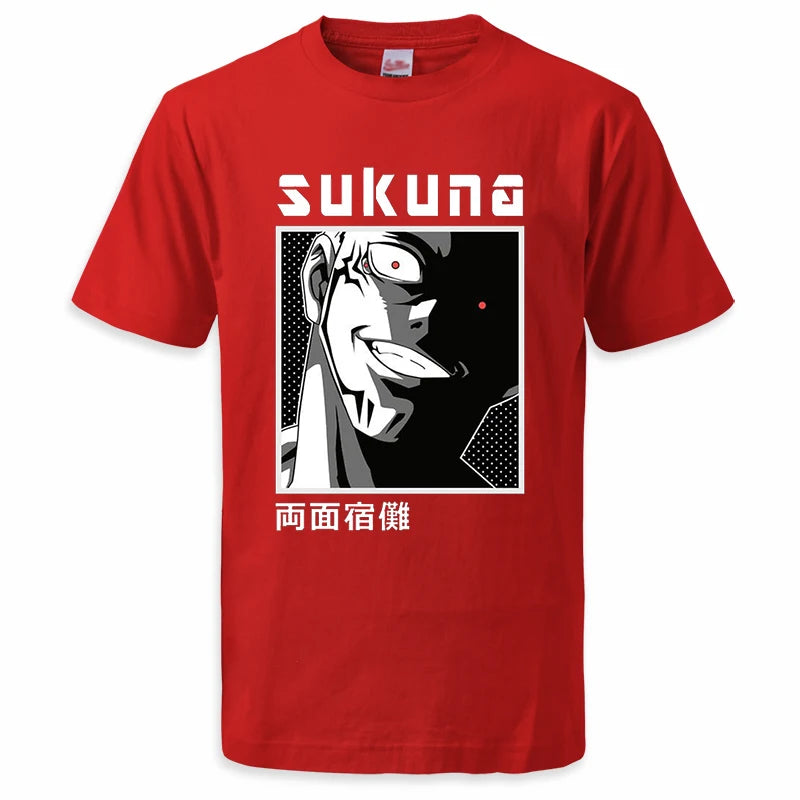 Produktbild von Jujutsu Kaisen T-Shirt – Sukuna Edition in der Farbe Blue, Größe M - Jetzt erhältlich bei Tarduu.