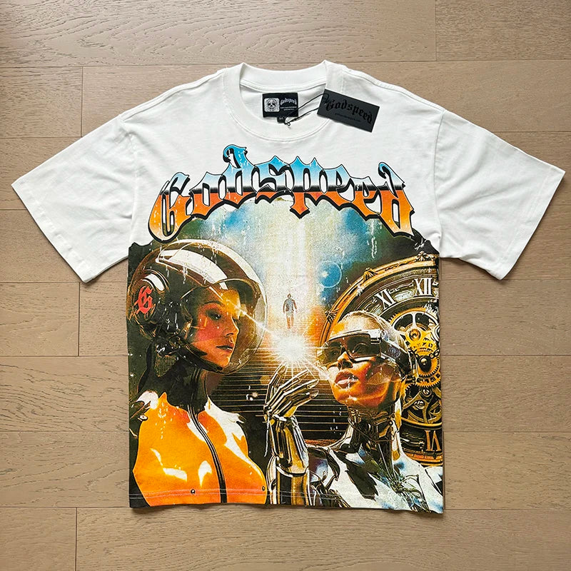 Godspeed T-shirt – Amerikaanse High Street Mode