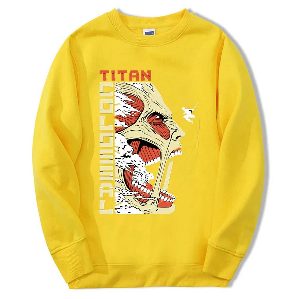 Produktbild von Attack on Titan Pullover – Bertholdt als Kolossaler Titan Edition in der Farbe Blue, Größe M - Jetzt erhältlich bei Tarduu.