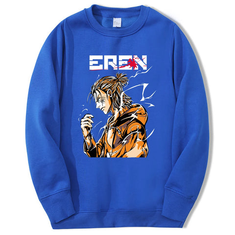 Produktbild von Attack on Titan Pullover – Eren Jäger Edition in der Farbe Dark Gray, Größe S - Jetzt erhältlich bei Tarduu.