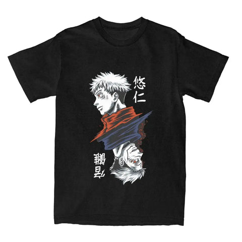 Produktbild von Yuji vs. Sukuna - Jujutsu Kaisen Charakter-T-Shirt in der Farbe Dark Grey, Größe XXXL - Jetzt erhältlich bei Tarduu.