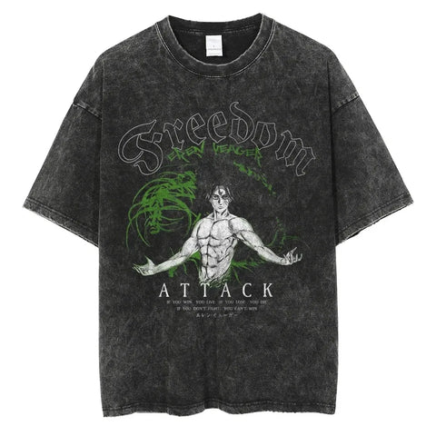 Produktbild von Attack on Titan Charakter T-Shirt – Stylisher Look in verschiedenen Farben in der Farbe 25, Größe L - Jetzt erhältlich bei Tarduu.