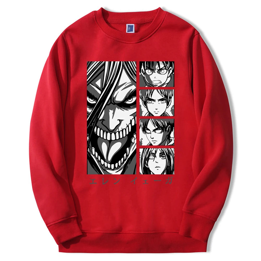 Produktbild von Attack on Titan Pullover – Eren in Titan-Form Edition in der Farbe White Solid, Größe XXL - Jetzt erhältlich bei Tarduu.