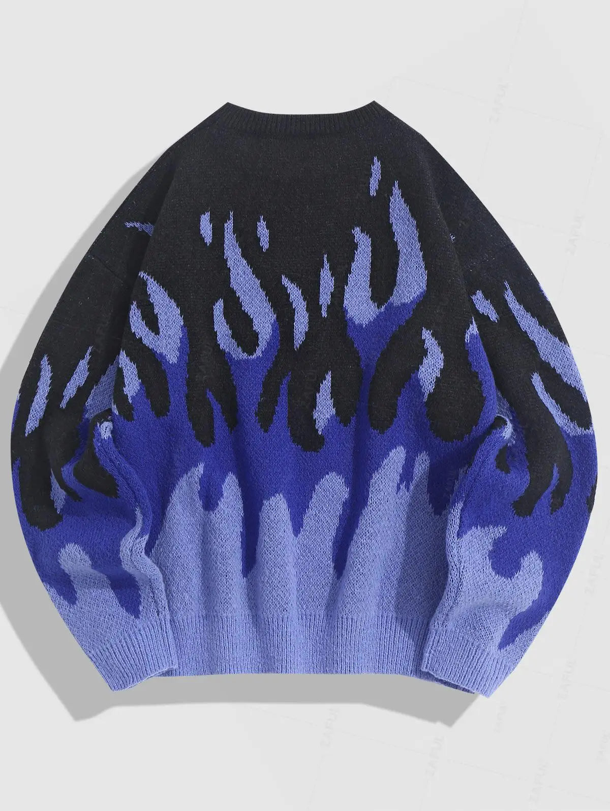 Maglione estetico Y2K con grafica Fire Flame