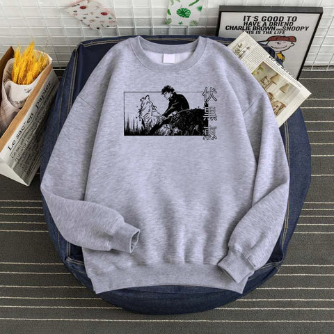 Produktbild von Jujutsu Kaisen Hoodie – Fushiguro Megumi Edition in der Farbe White, Größe L - Jetzt erhältlich bei Tarduu.