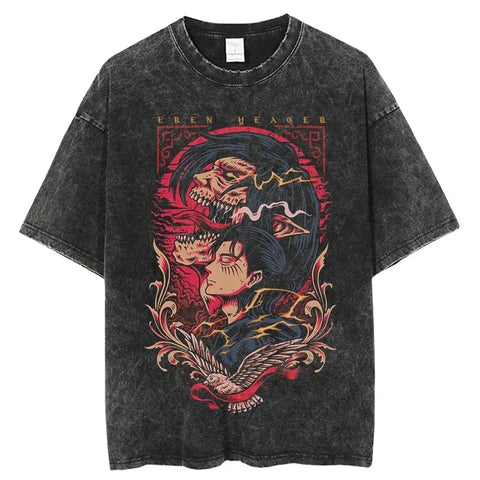 Produktbild von Attack on Titan Charakter T-Shirt – Stylisher Look in verschiedenen Farben in der Farbe 26, Größe L - Jetzt erhältlich bei Tarduu.