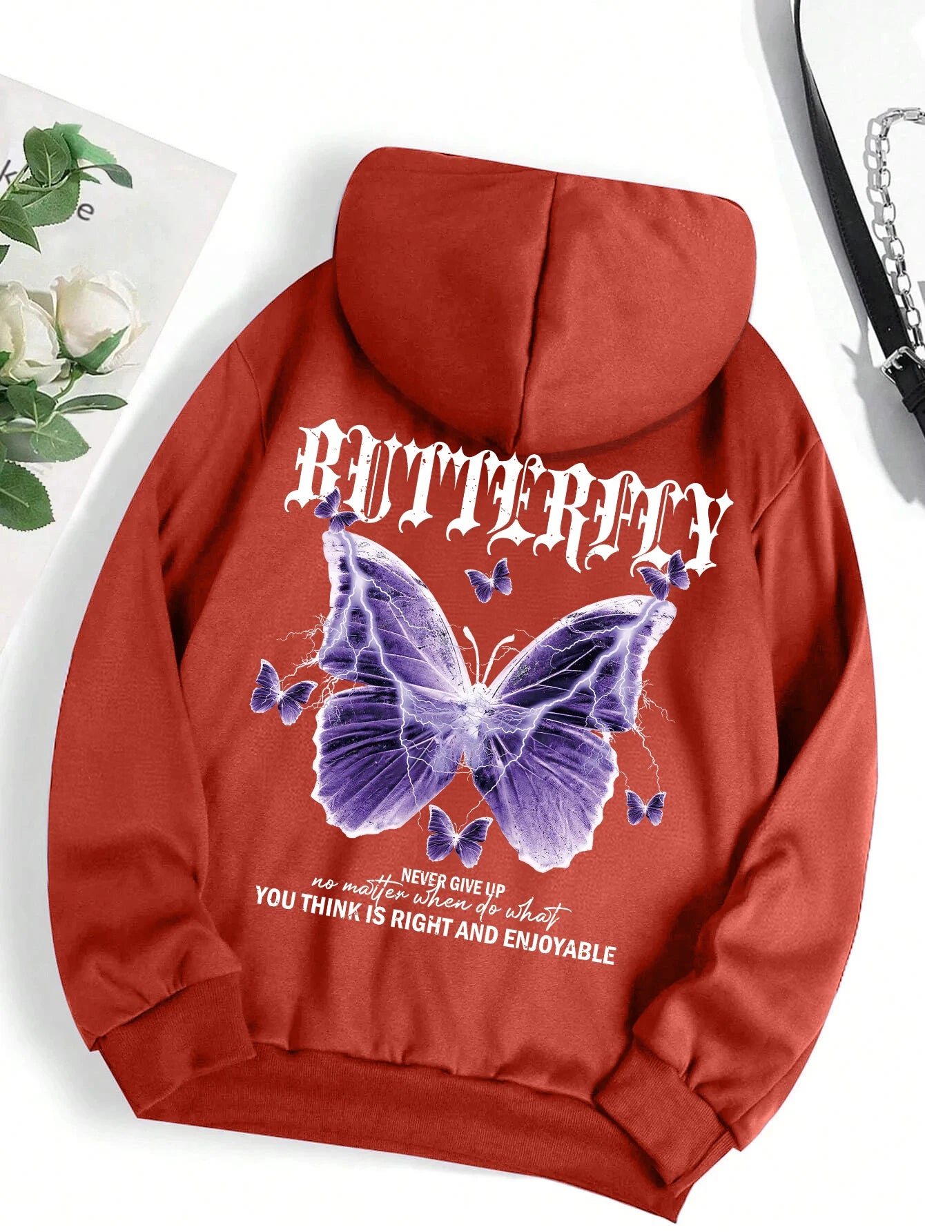 Sudadera con estampado de mariposas