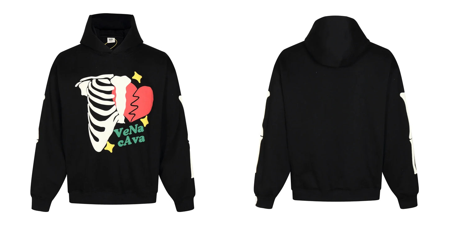 Streetwear Hoodie mit Cartoon-Print