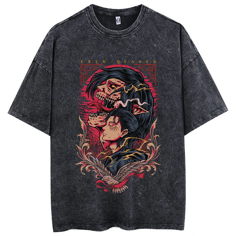 Produktbild von Attack on Titan T-Shirt – Ideal für wahre Enthusiasten in der Farbe Black6, Größe M - Jetzt erhältlich bei Tarduu.