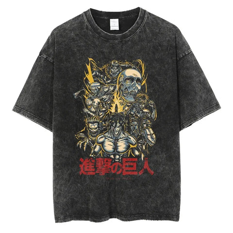 Produktbild von Attack on Titan Charakter T-Shirt – Stylisher Look in verschiedenen Farben in der Farbe 19, Größe L - Jetzt erhältlich bei Tarduu.