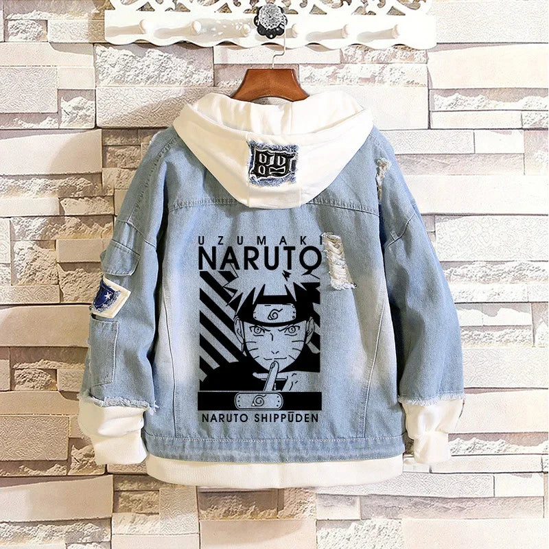 Produktbild von Naruto Shippuden Jeansjacke – Stilvoller Ninja-Look in der Farbe 33, Größe L - Jetzt erhältlich bei Tarduu.