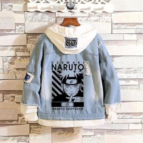 Produktbild von Naruto Shippuden Jeansjacke – Stilvoller Ninja-Look in der Farbe 33, Größe L - Jetzt erhältlich bei Tarduu.