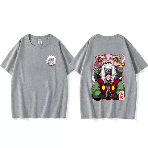 Produktbild von Anime T-Shirt "Jiraiya" aus Naruto – Stylisches Fan-Shirt für Anime-Liebhaber in der Farbe Purple, Größe XXL - Jetzt erhältlich bei Tarduu.