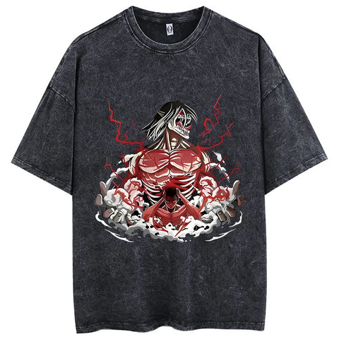 Produktbild von Attack on Titan T-Shirt – Ideal für wahre Enthusiasten in der Farbe Black6, Größe XL - Jetzt erhältlich bei Tarduu.