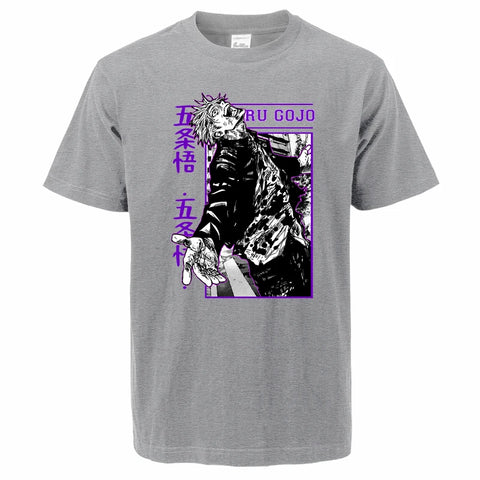 Produktbild von Jujutsu Kaisen T-Shirt – Satoru Gojo Limitless Edition in der Farbe Blue, Größe XXL - Jetzt erhältlich bei Tarduu.