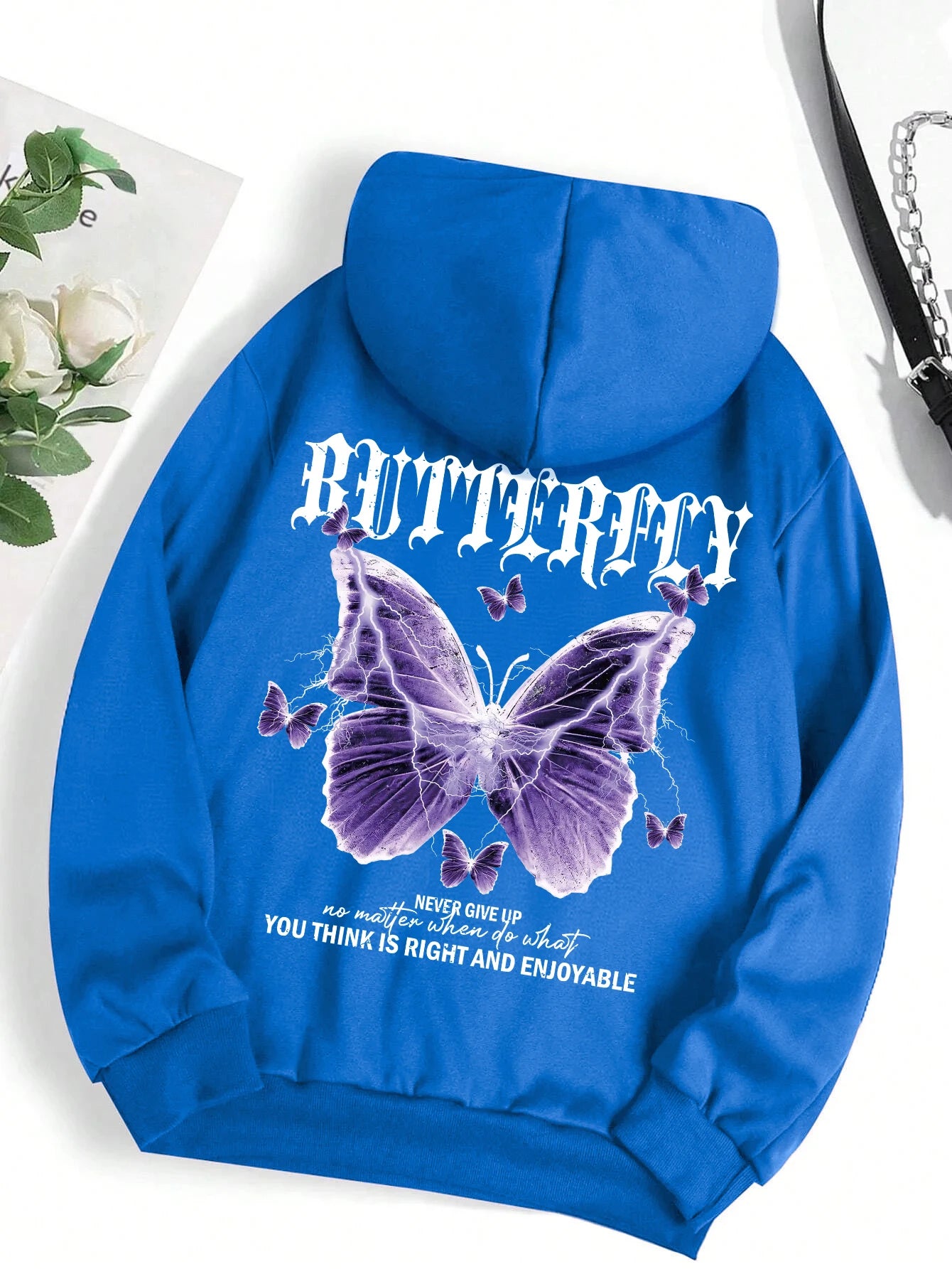 Sudadera con estampado de mariposas