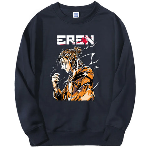 Produktbild von Attack on Titan Pullover – Eren Jäger Edition in der Farbe Blue, Größe XXL - Jetzt erhältlich bei Tarduu.