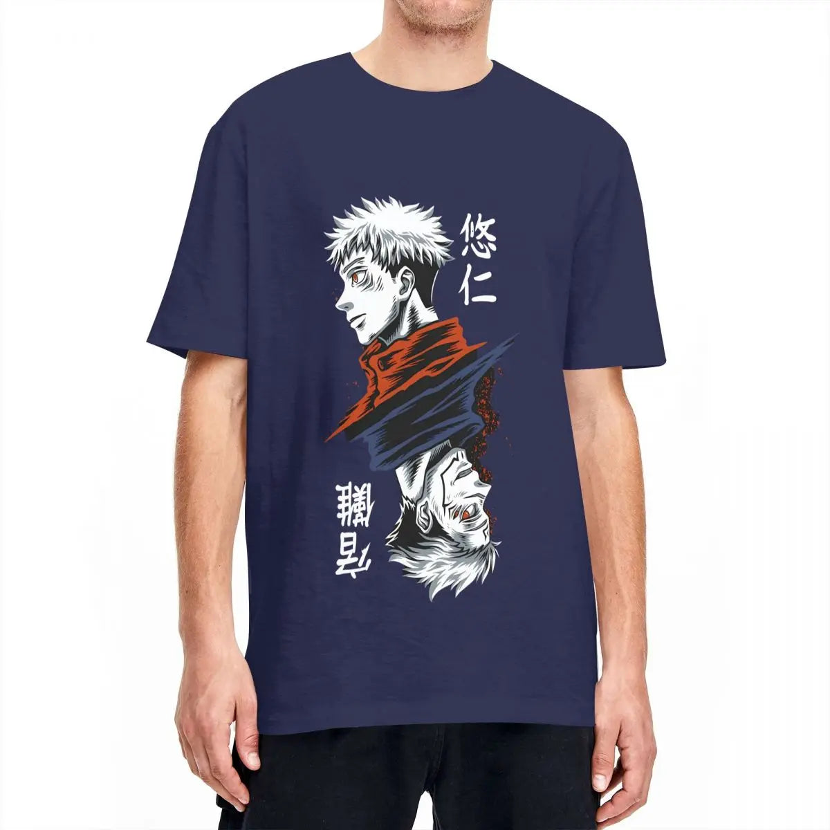 Produktbild von Yuji vs. Sukuna - Jujutsu Kaisen Charakter-T-Shirt in der Farbe black, Größe 6XL - Jetzt erhältlich bei Tarduu.