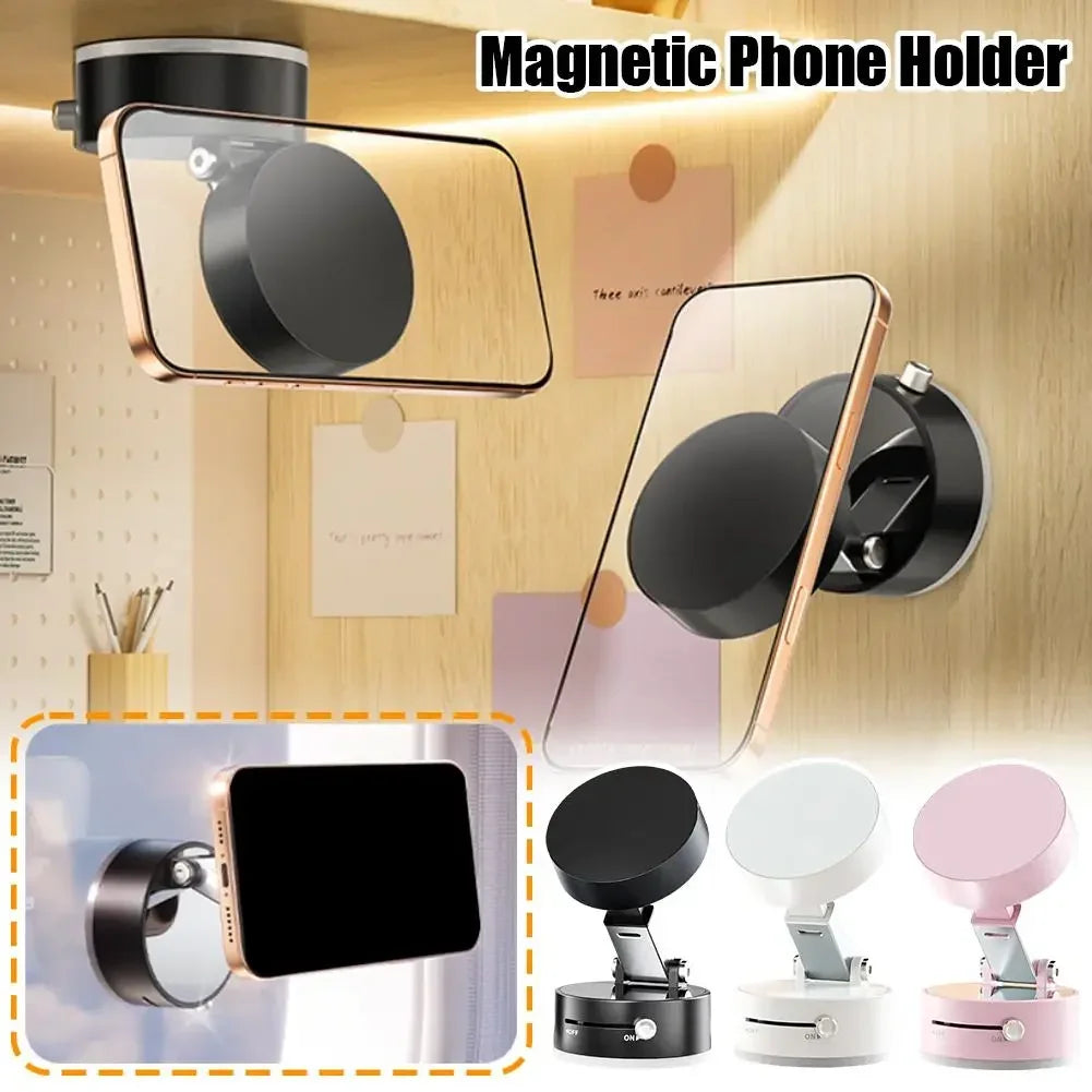 Universal Cell Phone Holder with Magnetic Suction Cup - Foldable 360° Rotatable Car Holder