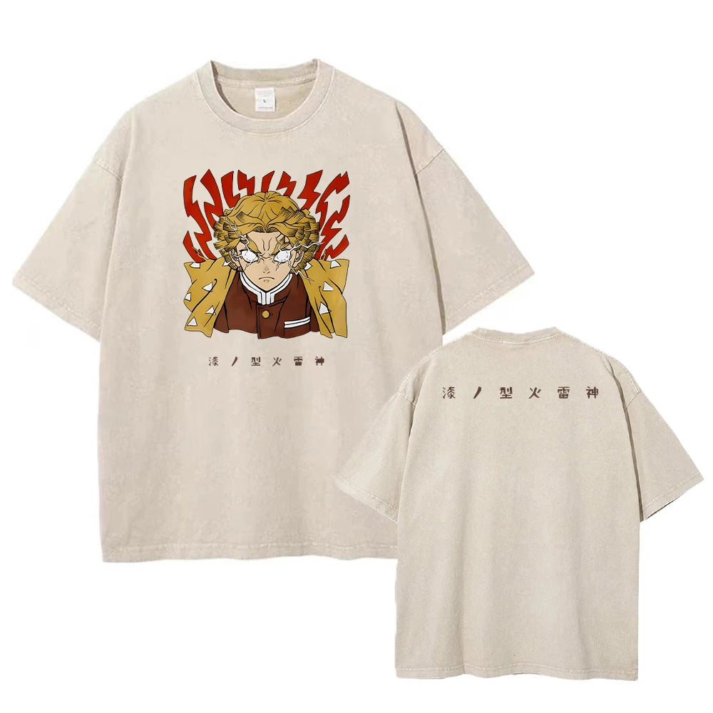 Produktbild von Demon Slayer T-Shirt – Zeige deine Fanliebe in der Farbe AF651 Coffee2, Größe M - Jetzt erhältlich bei Tarduu.