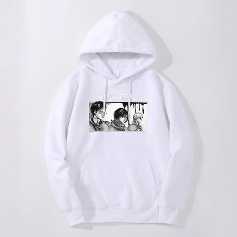 Produktbild von Attack on Titan Hoodie – Eren, Mikasa & Armin Edition in der Farbe Gray, Größe XL - Jetzt erhältlich bei Tarduu.