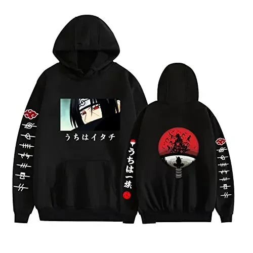 Produktbild von Itachi Uchiha Akatsuki Pullover – Mysteriöser Ninja-Style in der Farbe A05-020, Größe L - Jetzt erhältlich bei Tarduu.