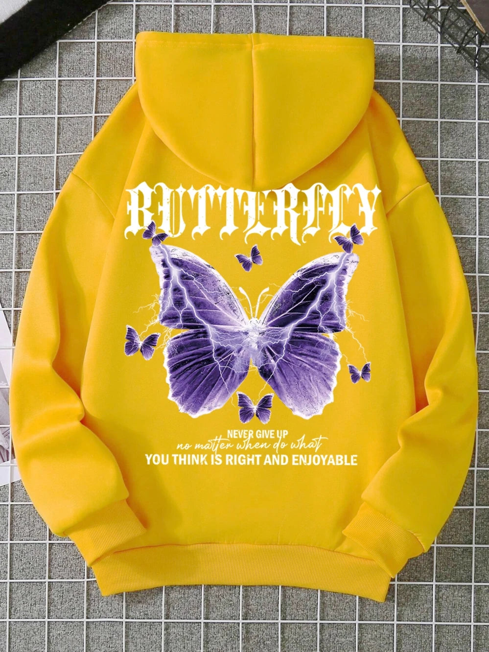 Sudadera con estampado de mariposas