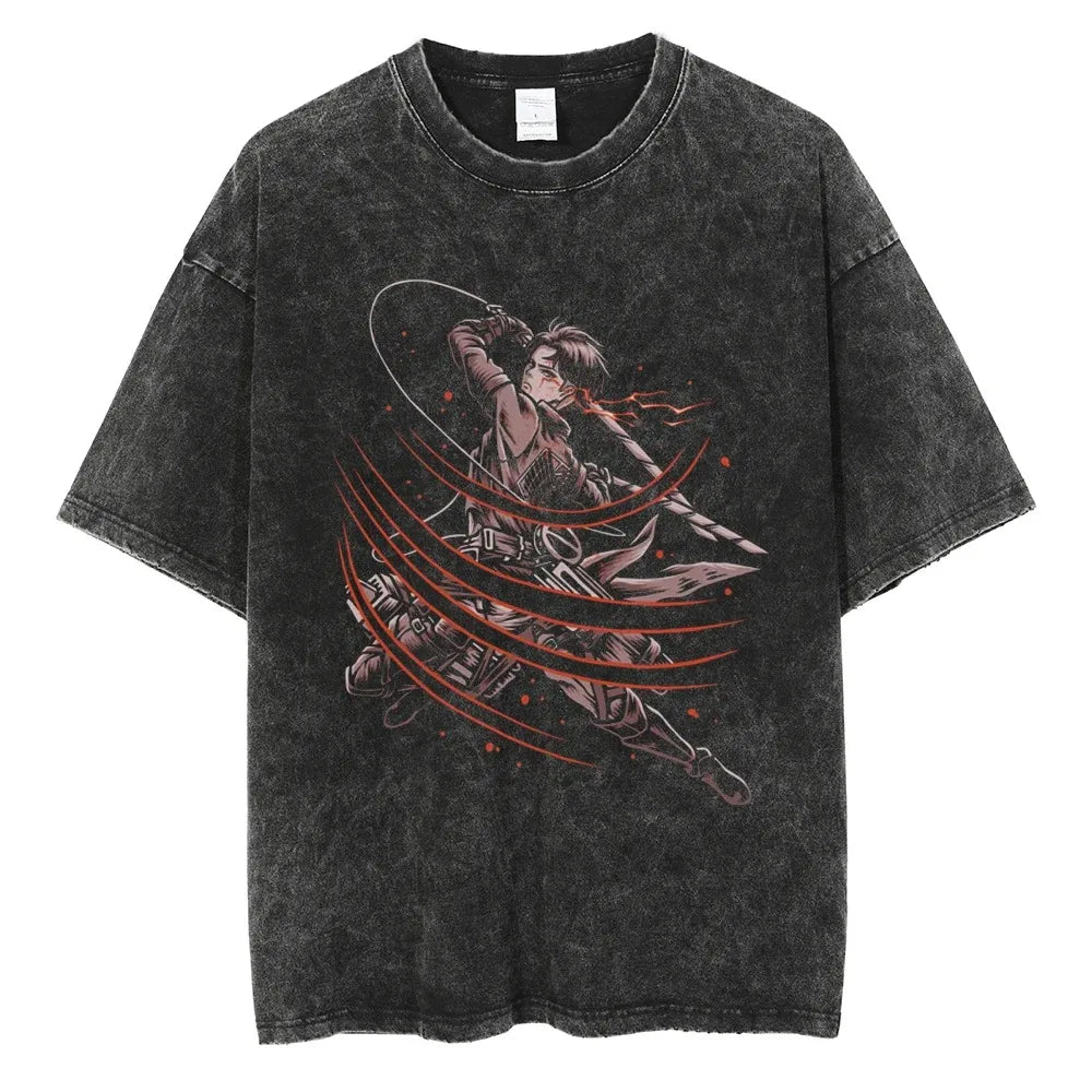 Produktbild von Attack on Titan Charakter T-Shirt – Stylisher Look in verschiedenen Farben in der Farbe 24, Größe XL - Jetzt erhältlich bei Tarduu.