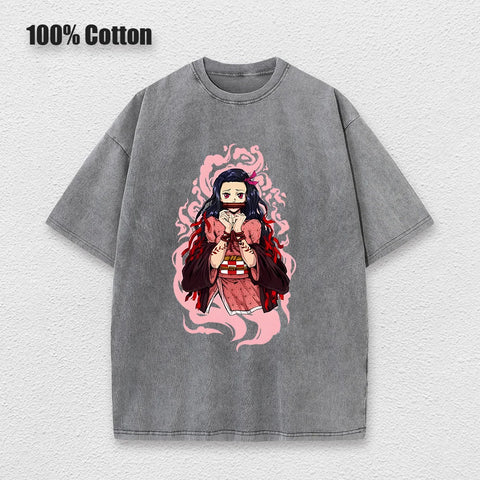 Produktbild von Demon Slayer T-Shirt – Zeige deine Fanliebe in der Farbe 8910152E Coffee1, Größe S - Jetzt erhältlich bei Tarduu.