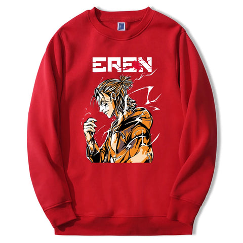 Produktbild von Attack on Titan Pullover – Eren Jäger Edition in der Farbe Dark Gray, Größe L - Jetzt erhältlich bei Tarduu.