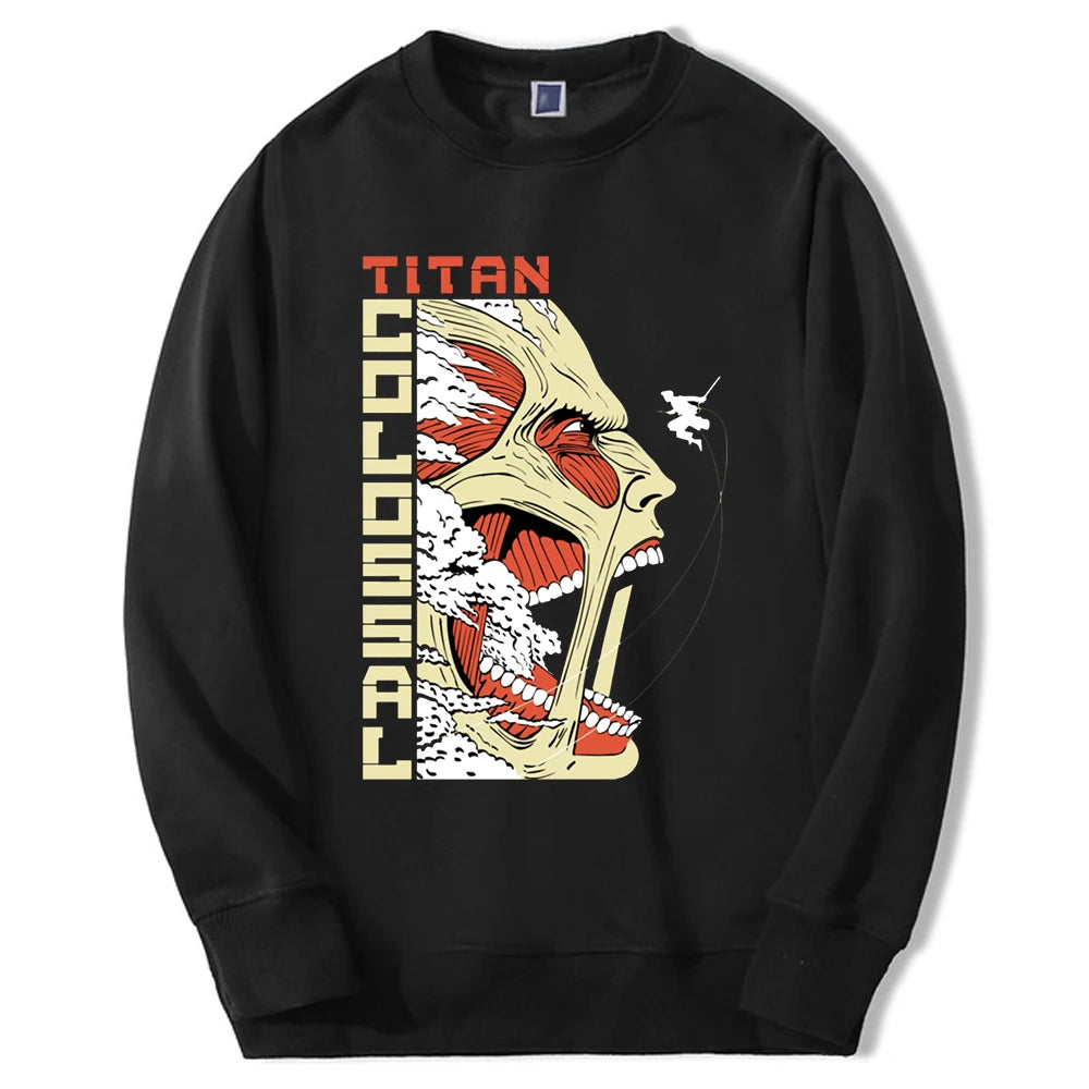 Produktbild von Attack on Titan Pullover – Bertholdt als Kolossaler Titan Edition in der Farbe Dark Gray, Größe L - Jetzt erhältlich bei Tarduu.