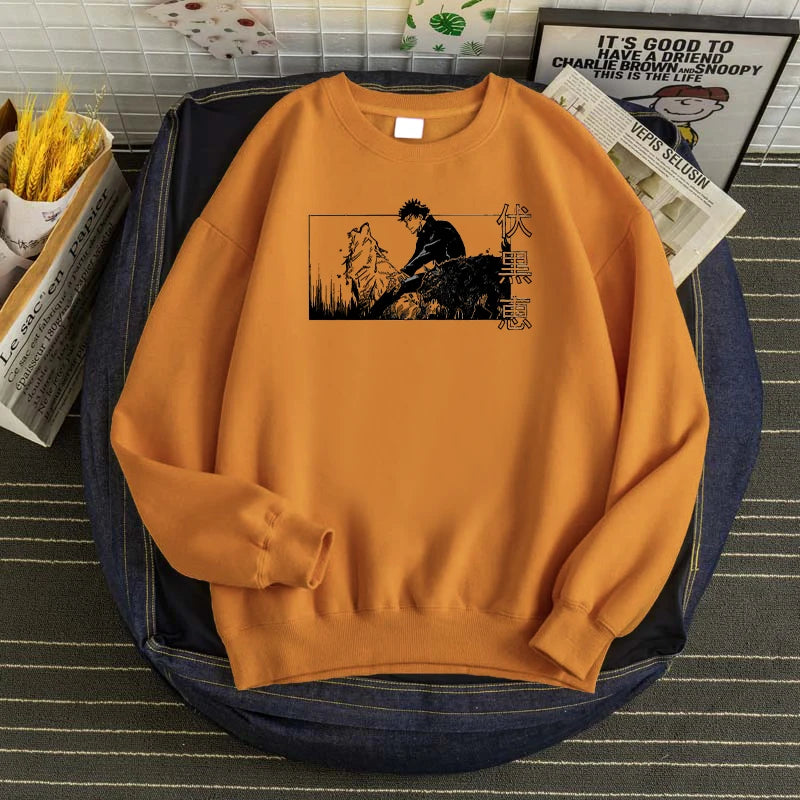 Produktbild von Jujutsu Kaisen Hoodie – Fushiguro Megumi Edition in der Farbe Yellow, Größe XXL - Jetzt erhältlich bei Tarduu.